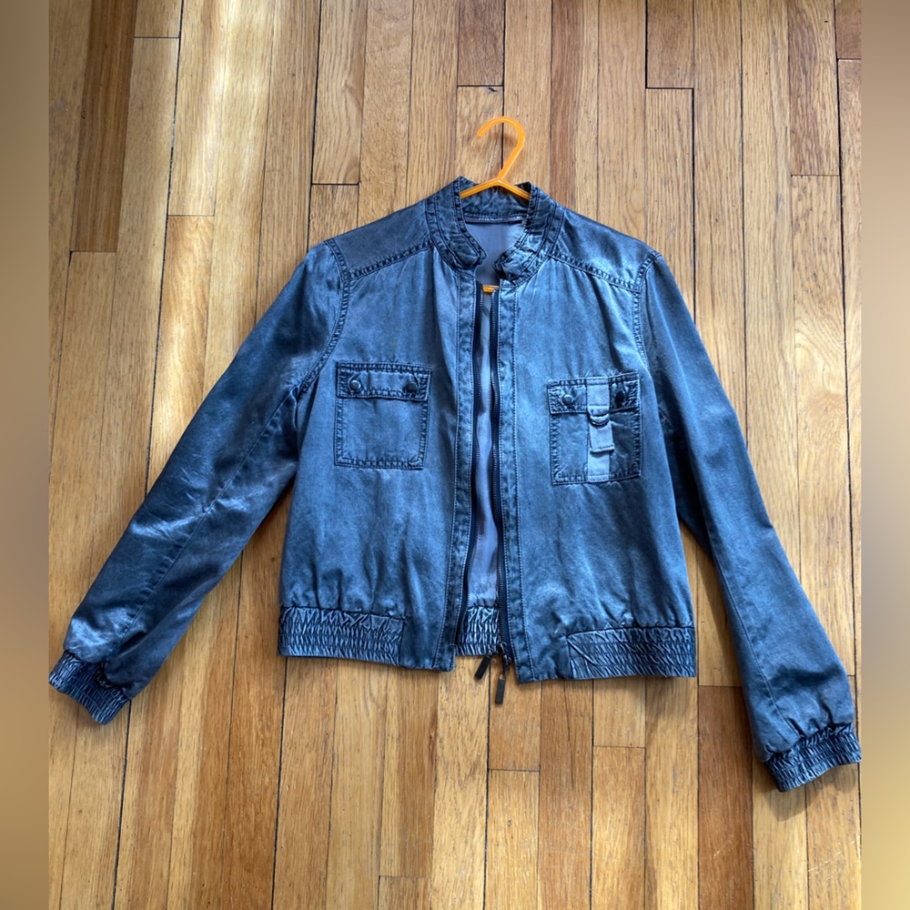 Silver Bomber Style River Island Jacket